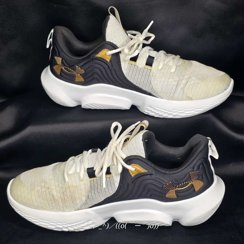Under Armour Flow FUTR X 2 Basketball Shoes White Black 3024978-100 Sz 10M/W11.5 - Picture 4 of 10